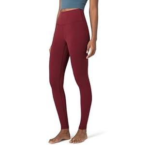 Colorfulkoala Women's Dreamlux High Waisted Workout Leggings 28" Inseam Full Length Yoga Pants (S, Cabernet)