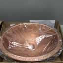 Monarch Abode 17-inch Hand Hammered Pure Copper Oval Drop-in Bathroom Sink, Bathroom Sink Drop-in, Top Mount for Powder Room, Home Restroom or Guest Bath