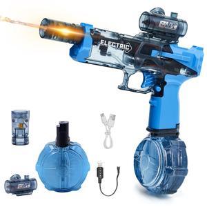 Electric Water Gun for Adults Kids: Powerful Squirt Gun, Automatic high Powered Pressure Blaster watergun with Realistic Led Muzzle Flame,28-32 FT Range，Perfect Summer Gift Toys for Age 8-12