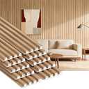 RITOLLO 10Pack WPC Slat Wall Panels, 90.6 x 6.6 x 0.9Inches 3D Accent Wall Panels for Interior Home Decor, Fluted Wood Paneling for Living Room, TV Background, Office, Bedroom (Elm)