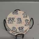 Shabby Chic Rose 6 Pcs Coasters with Holder for Table Home Decor Bar Housewarming Gift