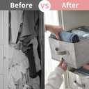 GRANNY SAYS Pants Jeans Organizer for Closet, Wardrobe Clothes Organizer, Clothes Drawer Organizers, Clothing Storage for Tshirts, Pants, Sweaters, Gray, 4-Pack