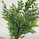 Ling's moment Italian Ruccus Greenery Stems Artificial Plants, 4Pcs 28" Tall Fake Branches Greenery, Realistic Texture Hanging Plant for Home Decor Wedding Bouquets Table Centerpieces, Room/Office