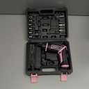 AVID POWER Electric Cordless Screwdriver Set Rechargeable 4V Power Screwdriver Kit with 44pcs Accessories, 5.65Nm Screw Gun, 5+1 Torque Setting, 2 Position Handle with LED Light - Pink Tools for Women