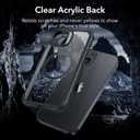 ESR for iPhone 16 Pro Max Case, Compatible with MagSafe, Full-Body Military-Grade Drop Proof Case with Built-in 9H+ Tempered Glass Screen Protector, Armor Series, Clear Black
