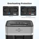 BONSEN 14-Sheet Paper Shredder for Home Office, Heavy Duty Cross Cut Shredder with 5.3 Gal Pullout Bin, Quiet Shredder for CDs/Credit Card/Staple, P-4 Security, Anti-Jam System