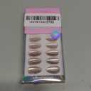 BTArtbox Press On Nails Almond - Short Soft Gel Fake Nails with Nail Glue, Opaque Reusable Stick On Nails in 16 Sizes - 32 Nail Kit, Falling Star Cat Eye