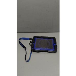 SEYMAC stock Case for iPad 9th/ 8th/ 7th Generation 10.2'', Shockproof with Screen Protector, Pencil Holder [360° Rotating Hand Strap] & Stand, for iPad 10.2 inch 2021-2019 (Black/Blue)