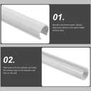 Housoutil Universal Radiator Pipe Cover Sleeve 6Pcs with 2 Decorative Flue Hole Covers Thermal Exhaust Pipe Protection for Bathroom Wall 7.87X0.59 Inches