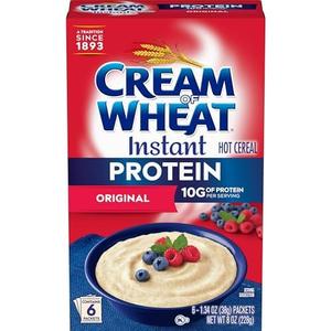 Cream of Wheat Instant High Protein Hot Cereal, Original, 1.34 Ounce, 6 Packets Exp. 10/23/27