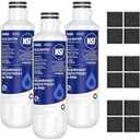 Stokk LT1000P ADQ747935 Refrigerator Water Filter Replacement, Compatible with LG LT1000P/PC/PCS, MDJ64844601, ADQ74793501, ThinQ, LMXS28626S, LFXS26973S, ADQ74793502 and LT120F Air Filter, 3Combo
