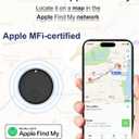 Air Tracker Tags 4 Pack Key Tracker Works with Find My (iOS only), Luggage Tracker, Tag Locator for Keys, Backpack, Wallet, Replaceable Battery, Waterproof