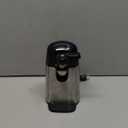 Amazon Basics 3-In-1 Electric Can Opener, Bottle Opener and Knife Sharpener, with Stainless Steel Blade, Magnetic Lid Holder, Automatic, Countertop, 50W, Black