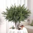 Alupssuc 21 Inch Norfolk Pine Stems, 18 Pcs Real Touch Norfolk Pine Branch, Christmas Greenery Stems for Vase DIY/Garland Making/Table Decoration, Xmas Decor for Indoor, Outdoor & Home