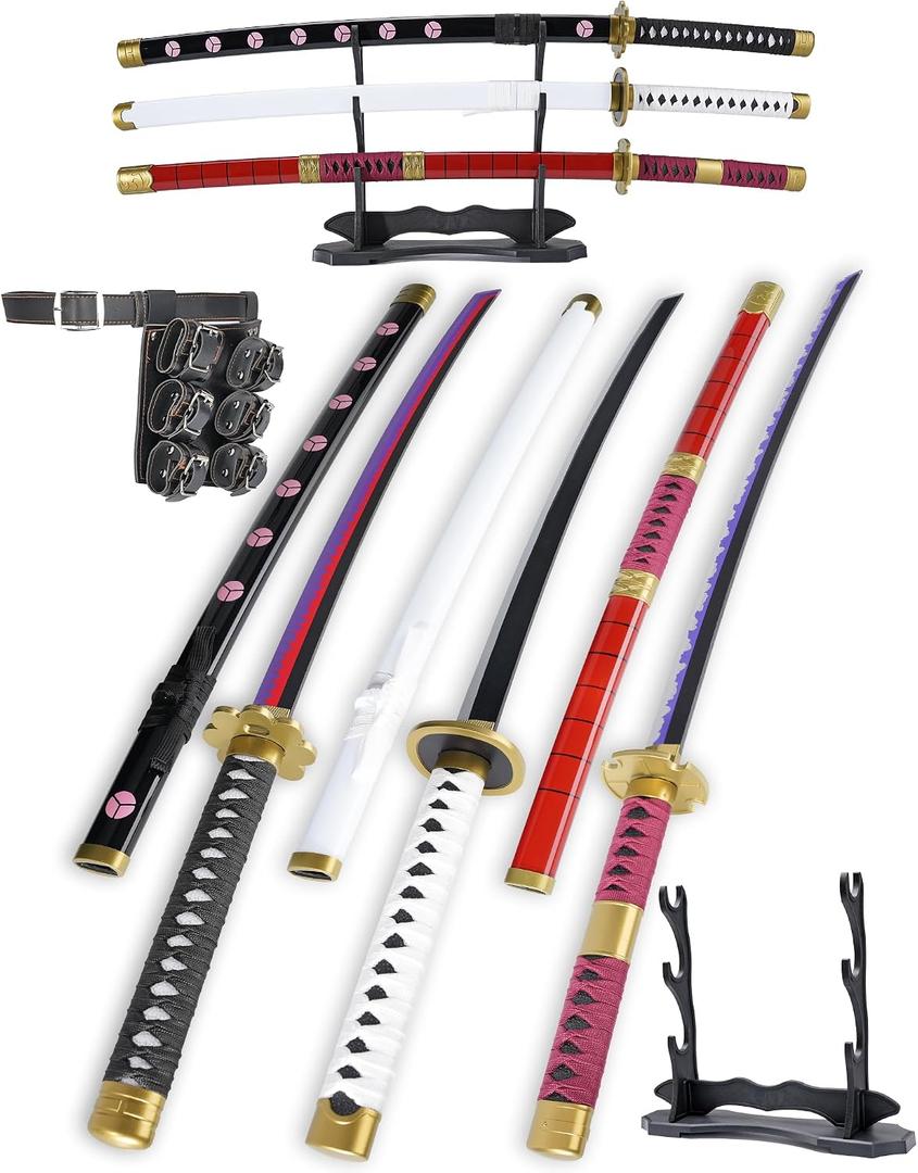 Cold Blade Katana Sword - 41 inches Katana Replica with Holster Belt and Display Stand - Sword with Authentic Design