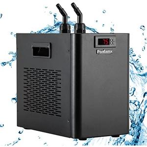Poafamx 42gal Aquarium Chiller 1/10 HP Water Chiller Hydroponics Cooler 160L Fish Tank Cooling System with Quiet Compressor Refrigeration for Saltwater Freshwater Axolotl Coral Jellyfish Poafamx 42gal Aquarium Chiller 1/10 HP Water Chiller Hydroponics Cooler 160L Fish Tank Cooling System with Quiet Compressor Refrigeration for Saltwater Freshwater Axolotl Coral Jellyfish