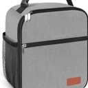 Lunch Box for Men & Women Durable Lunch Bag for Adults Reusable Small Lunchbox Grey (Gray)