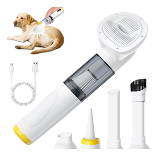 Cordless Dog Vacuum Groomer Kit,Cordless Rechargeable Vacuum Cat Brush for Hair,Handheld mini Pet Vacuum Brush,4200Pa Pet Grooming Cleaner With Comb Hair,Suitable for All Types of Cats and Dogs