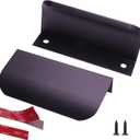 Edge Finger Pull,Concealed Kitchen Cabinet Handle,Top Mount Flat Cabinet Pulls for Cupboard Door Drawer 6814 (10, Matte Black, 3.15/80MM Overall Length)