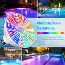 LED Pool Light Bulb: 120V 45W RGBW Pool Light for Inground Pool with 15 Light Modes - 7000K Pool Lighting - E26 Replacement for Pentair and Hayward Pool Light Fixture