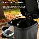 Dog Poop Trash Can Outside, 2.7Gal Dog Waste Trash Can with Lid, Foot Pedal, Dog Waste Container with 20 Bags, Pet Poop Bucket with Soft Close for Backyard Odor Control, Black