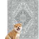 nunubaby 4PACK Washable Pee Pads for Dogs, Stylish, Non-Slip and Leak-Proof Pee Pads. Reusable Potty Pads for Dogs for Crates and Floors.(Gray/Geo, 18" x24" )