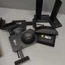 WALI Speaker Wall Mount, Surround Sound Speaker Stand with Adjustable Swivel Tilt Angle, Standard Bookshelf Speaker Mount for Living Room, Home Theater, Hold Up to 55 Lbs, (SWM201), 2 Pack, Black