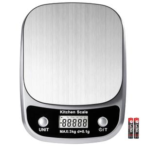 Food Kitchen Scale Digital Weight Grams and OzProfessional Small Digital Kitchen Food Scales 3kg/0.1g for Weight Loss
