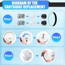 Enhon Single Handle Tub and Shower Faucet Trim Kit Compatible with Danco/Valley Faucets, Includes Shower Cartridge, Single Lever Handle, Escutcheon, Sleeve, Cap Assembly, Bonnet, Button and Screws