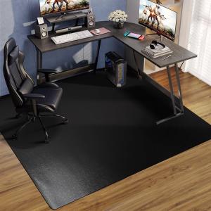 Office Chair Mat for Hard Floors, 48"x60" Anti-Slip Waterproof Floor Protector Desk Chair Mat for Rolling Chairs, Heavy Duty Non-Toxic Computer Area Mat, Easy Glide Floor Mat for Work, Gaming (Black)