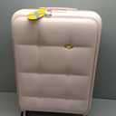 MGB 24 Inch Checked Luggage Hard Shell Suitcase Top Opening Suitcases, Pink