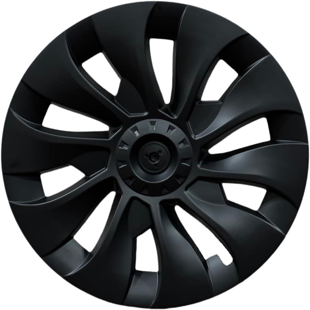 18 Inch Wheel Covers for Tesla Model 3 Accessories 2020-2023 Matte Black ABS Material Hubcaps Replacement for Tesla Model 3 1PCSWhirlwind Style