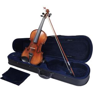 GKW 4/4 Students Beginner Acoustic Violin Kit  Matte Finish Solid Wood Violin Set with Ebony Fingerboard, Carbon Fiber Tailpiece, Triangle Case, Bow, and Rosin for Students and Professionals