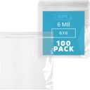 GPI - 6 Mil, Extra Heavy-Duty, 6" x 6" Clear Plastic Reclosable Zip Bags, Puncture-Resistant, Strong Resealable Poly Bags, With Lock Zipper Seal, For Screws, Nuts, Bolts & Constuction, 100 Count
