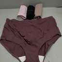 Mama Cotton Women's Over The Bump Maternity Briefs, High Waist, Cotton, Adjustable Waistband, Multi-Pack