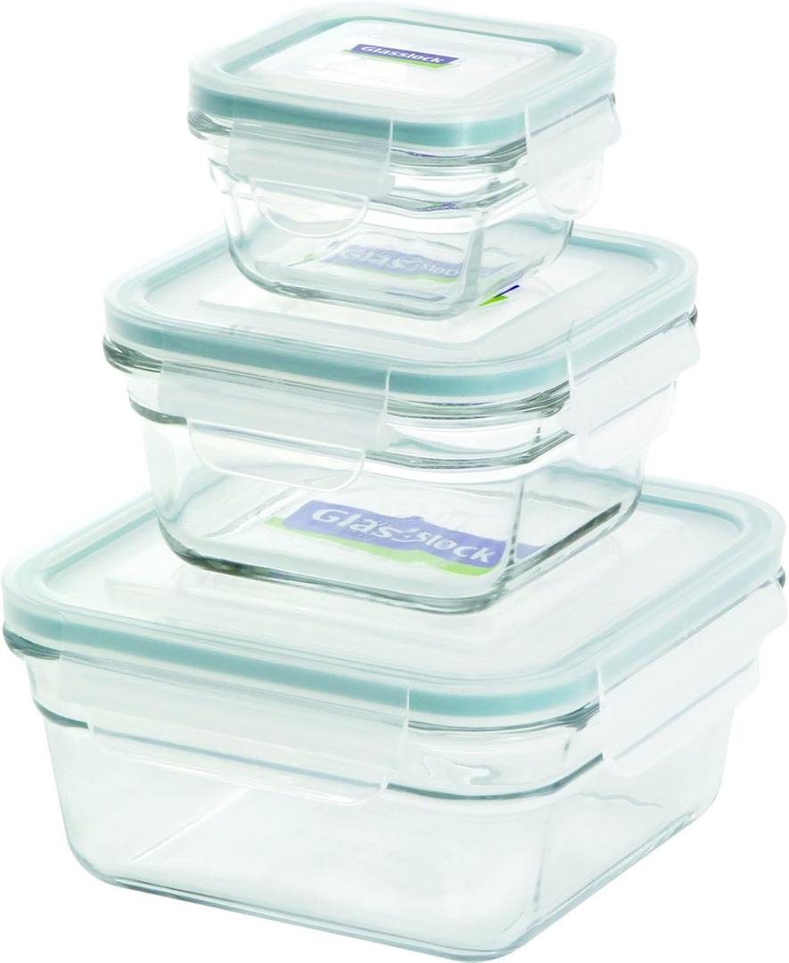 Glasslock 8-Piece Square Oven Safe Container Set