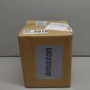 mDesign Round Metal Modern Compact Freestanding Plastic Toilet Bowl Brush and Round 6.4 Liter/1.7 Gallon Wastebasket Garbage Can Combo Set for Bathroom Cleaning - Mirri Collection - Set of 2 - Brass