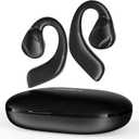 Tribit Open-Ear Headphones OpenGo, Wireless Earbuds with Bluetooth 5.3, IPX5 Waterproof Sport Earphones, 104H Playtime with Charging Case, Ergonomic Earhooks, LED Display, Built-in Mic for Workout