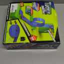 KETIEE Flex Tracks 16Ft for Kids: Flexible Race Car Ramp Track with 4 Small Racecars and 8 Suction Cups Compatible with Diecast 1/64th Cars, Rolls Up Portable Racetrack for Ages 3 & Up (Blue)