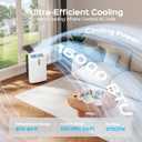 TECXERLLON 16,000 BTU Portable Air Conditioner with App & Remote Control, Cools up to 850 Sq. Ft., 4-in-1 Smart AC Unit with Dehumidifier, Fan, Sleep Mode, Self-Evaporating Design & Window Kit