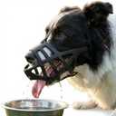 Breathable Basket Dog Muzzle for Large Dogs, Adjustable Reflective Anti-Biting Barking Chewing Muzzle, Soft Durable Pet Muzzle Allows Drinking Panting for 38.5-55 lbs Large Breed Dogs