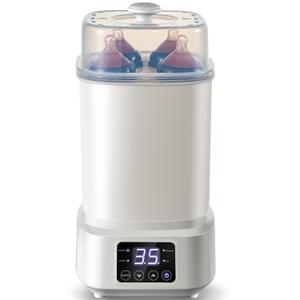 Baby Bottle Steamer and Dryer: 8 in 1 Compact Electric Steam - Portable for Travel and Home Use - for Baby Bottles Pacifiers Breast Pump Parts and Other Newborn Essentials BPA Free Auto Shut Off