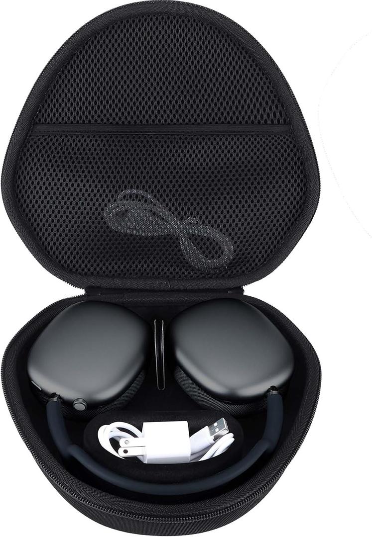 Hard Case Replacement for Apple Airpods Max Over-Ear Headphones (Midnight Black Case)