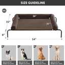 RRPETHOME Large Elevated Cooling Cot, Portable Outdoor Raised Dog Bed | Elevated cooling cot with U-shaped bolster for spine,breathable mesh,portable outdoor bed for large dogs,skid-resistant feet. 54.0"L x 34.0"W x 8.0"Th