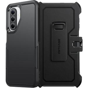 FNTCASE for Samsung Galaxy A17-5G Case: Dual Layer with Belt-Clip Holster Drop Protection Phone Case - Military Grade Shockproof Rugged Heavy Duty Protective Bumper Cell Cover (6.7 Inch/Black)