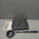 MAGZO Hanging Screen Door, Fits Door Size 36" x 98" (Curtain Size 38'' x 99''), Upgraded Fiberglass Mesh Net with Tension Rod&Hook&Loop (One Piece Can be Installed in 2 Ways), Weighted Bottom, Grey