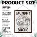Funny Laundry Room Decor, Funny Laundry Signs, Decorative Plaque for Wall, Housewarming Gifts, Rustic Door Hanger, Farmhouse Wood Sign, Home Decor, Rustic Hanging Sign 7.9x10.2 Inches