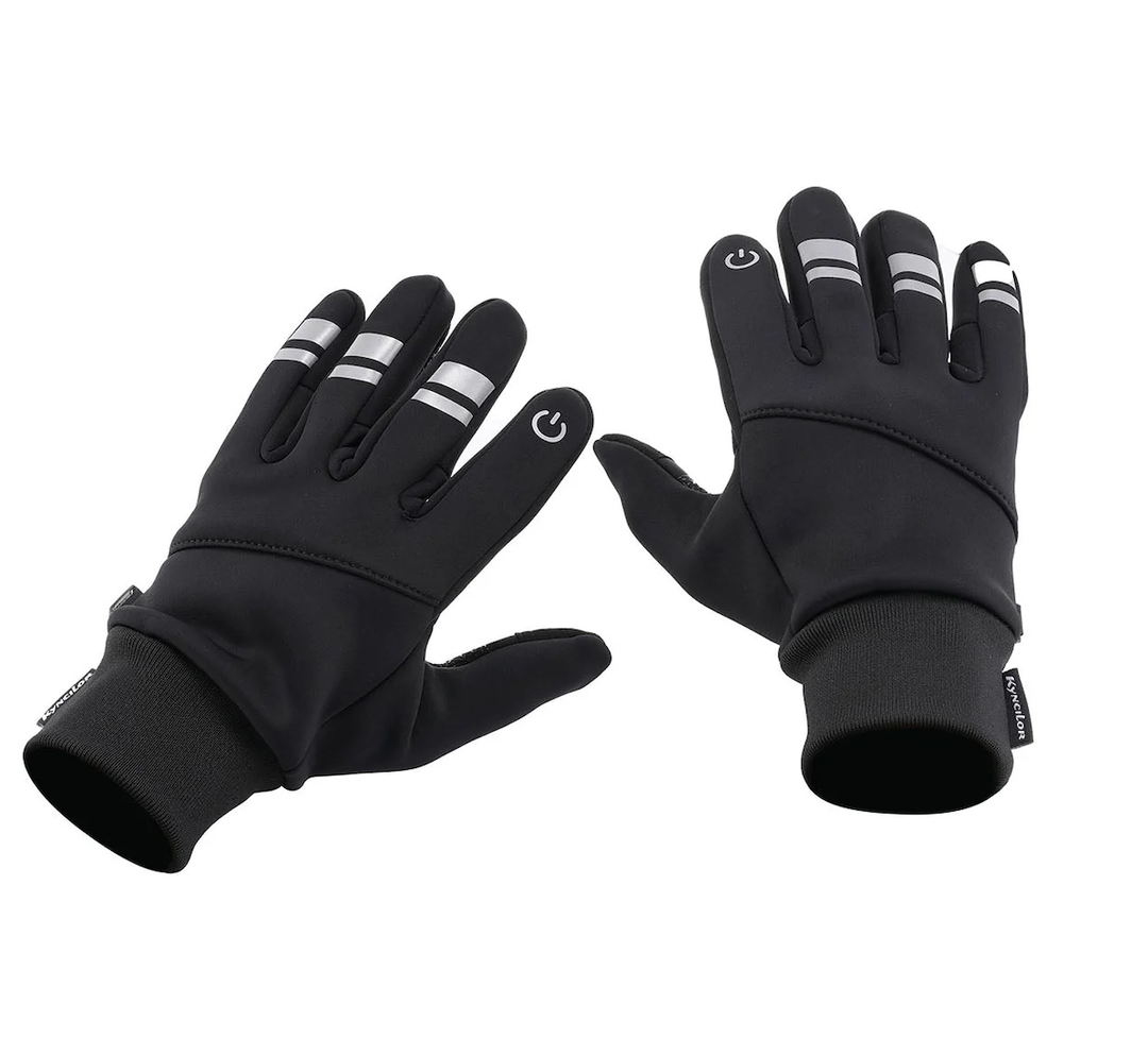 Winter Warm Gloves Men Women, Windproof Waterproof Thermal with Touchscreen Fingers & Anti-Slip Palm for Cool Weather Running Cycling Driving Hiking Biking Walking Sports Soccer, Freezer Work (Small, Gray)