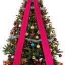 Christmas Tree Topper Bow 90x18 Inch Giant Large Velvet Bow with Long Streamers Huge Decorative Wrapping Gift Decor for Xmas Tree Front Door Patio Outdoor Wedding Arch(Hot Pink)