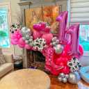 40 Inch Pink 1 Balloon for First Birthday, 1st Number Balloons Birthday Decorations for Girl Kids Toddler Baby, One Giant Number 1 Balloon